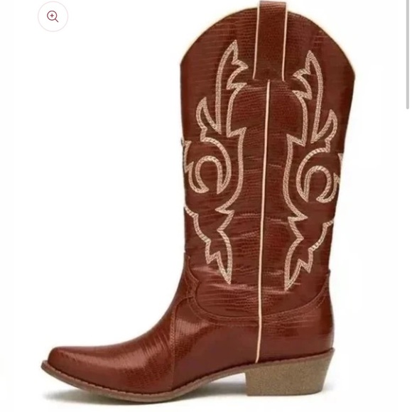 Coconuts By Matisse Womens Brown Amarillo Western Boots Cognac Snake 7.5 NEW - Picture 12 of 12